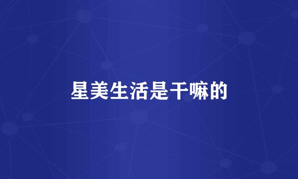 星美生活是干嘛的