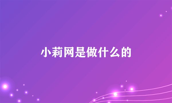 小莉网是做什么的
