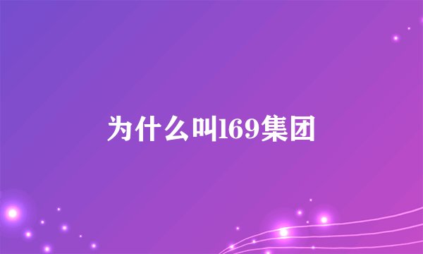 为什么叫l69集团
