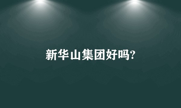 新华山集团好吗?