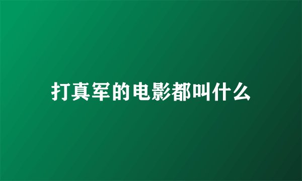 打真军的电影都叫什么