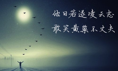 他时若遂凌云志，敢笑黄巢不丈夫，什么意思？