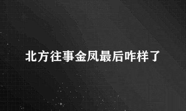 北方往事金凤最后咋样了
