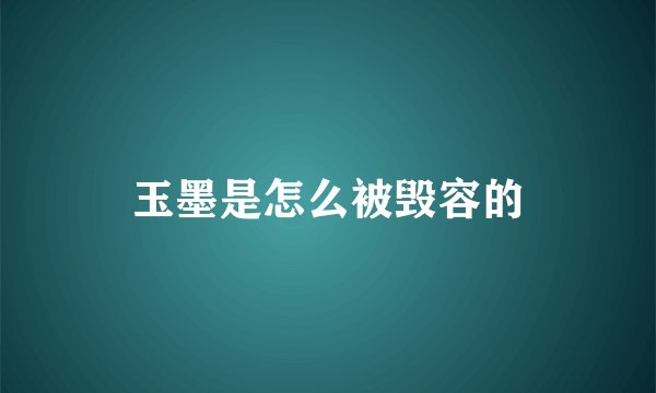 玉墨是怎么被毁容的