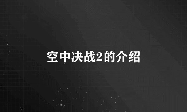 空中决战2的介绍