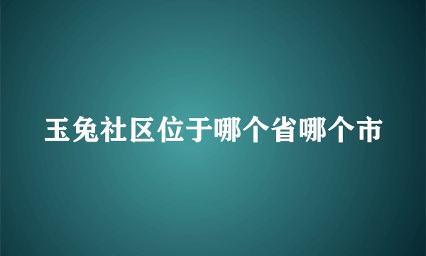 玉兔社区位于哪个省哪个市