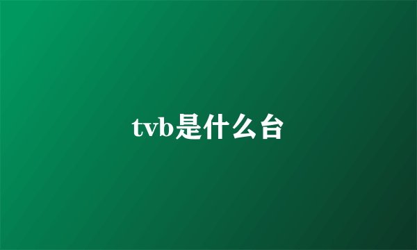 tvb是什么台