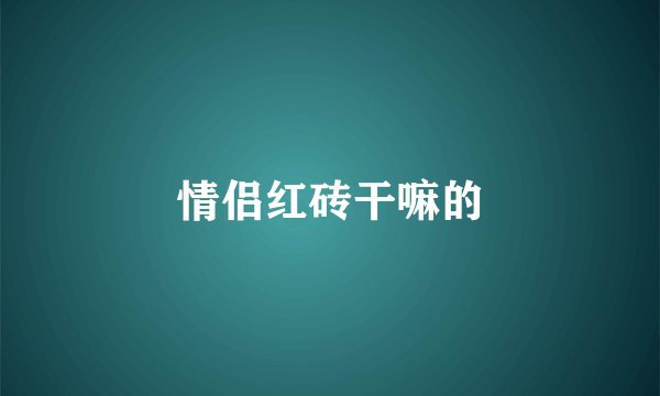 情侣红砖干嘛的