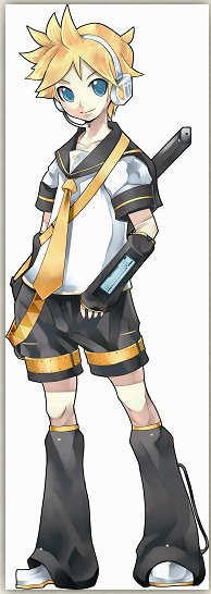 蓝色眼睛黄色头发夹夹子的动漫人物