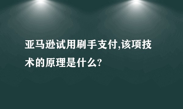 亚马逊试用刷手支付,该项技术的原理是什么?