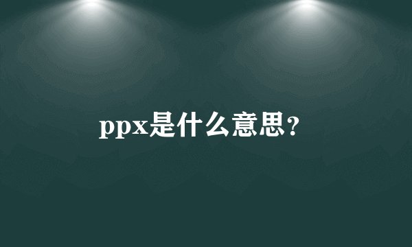 ppx是什么意思？