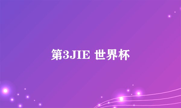 第3JIE 世界杯