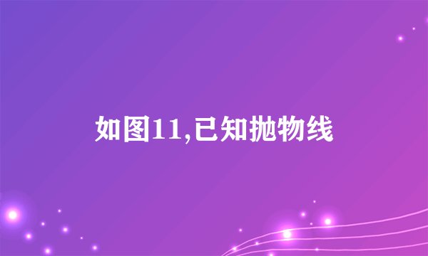 如图11,已知抛物线