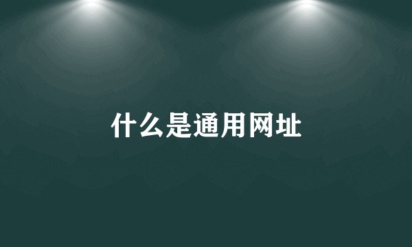 什么是通用网址