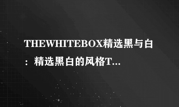THEWHITEBOX精选黑与白：精选黑白的风格THEWHITEBOX