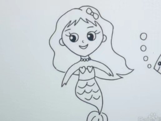 动漫美人鱼尾巴怎么画