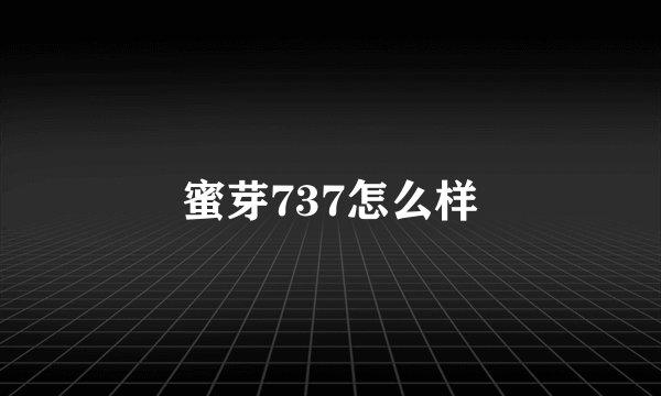 蜜芽737怎么样