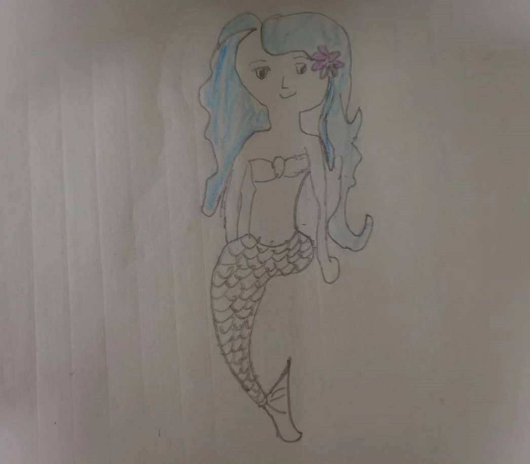 紫悦美人鱼怎么画