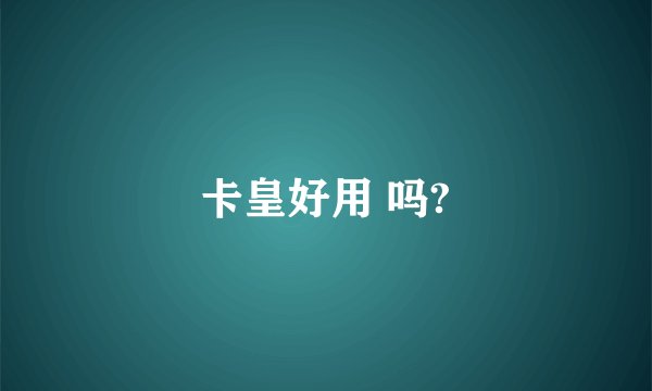 卡皇好用 吗?