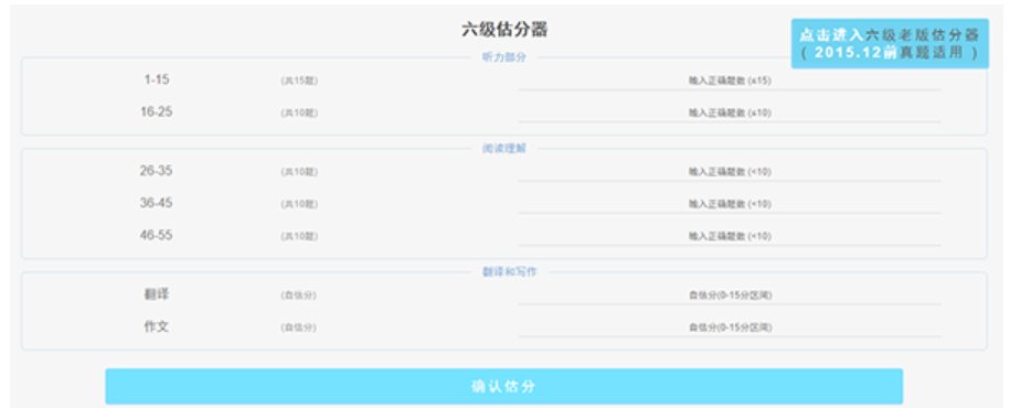 百词斩六级估分在哪里？