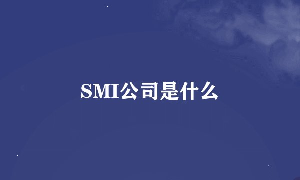 SMI公司是什么