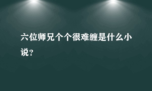 六位师兄个个很难缠是什么小说？