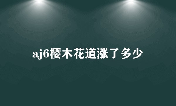 aj6樱木花道涨了多少