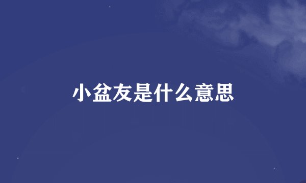 小盆友是什么意思