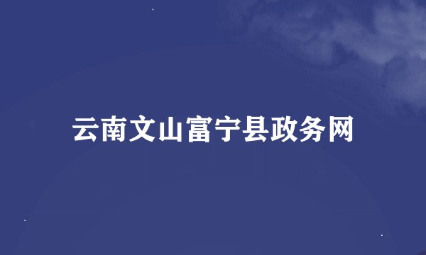 云南文山富宁县政务网