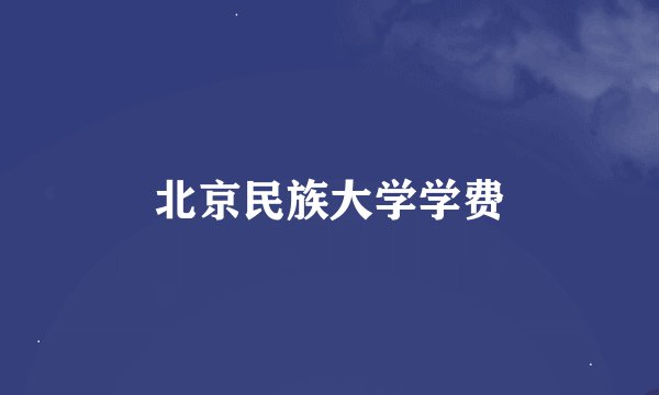 北京民族大学学费