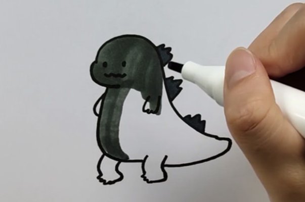 毒液哥斯拉怎么画