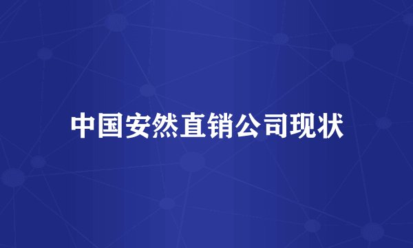中国安然直销公司现状