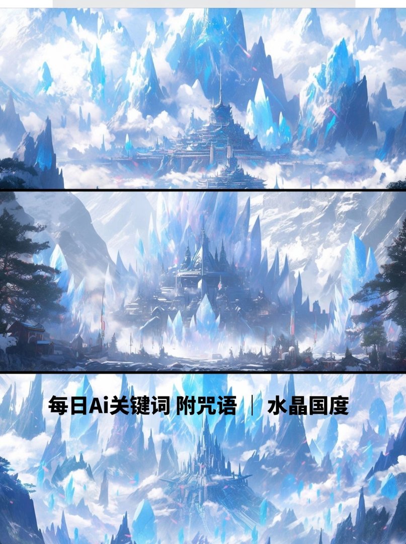每日Ai关键词附咒语水晶国度
