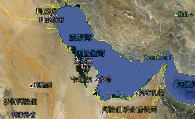 波斯湾位于哪里？