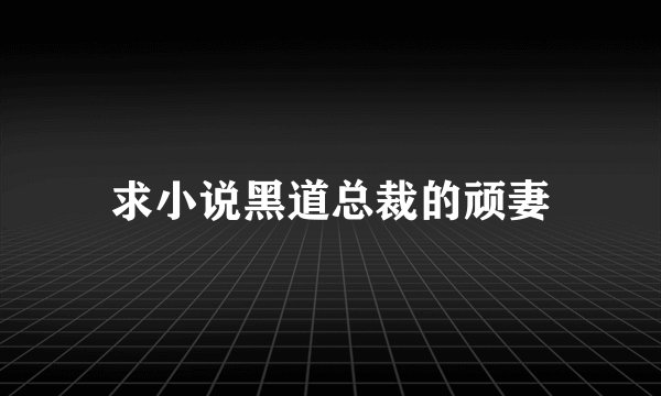 求小说黑道总裁的顽妻