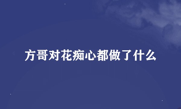 方哥对花痴心都做了什么