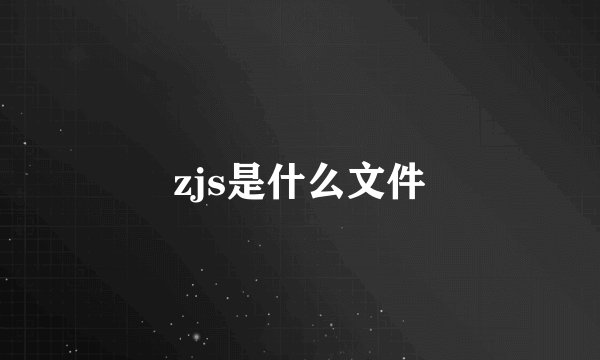 zjs是什么文件