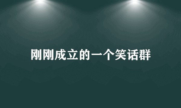 刚刚成立的一个笑话群