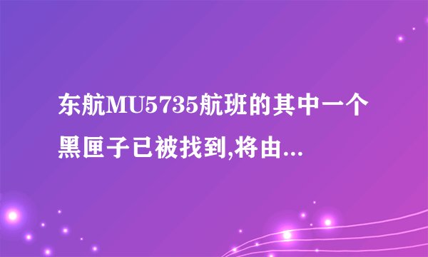 东航MU5735航班的其中一个黑匣子已被找到,将由谁来破译?