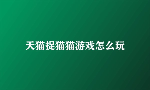 天猫捉猫猫游戏怎么玩