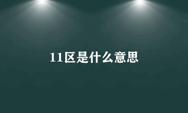 11区是什么意思