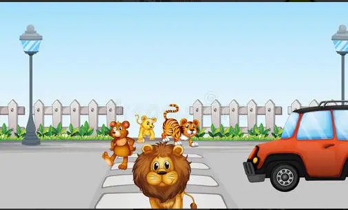 穿过马路英语是什么