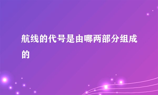 航线的代号是由哪两部分组成的