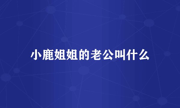 小鹿姐姐的老公叫什么