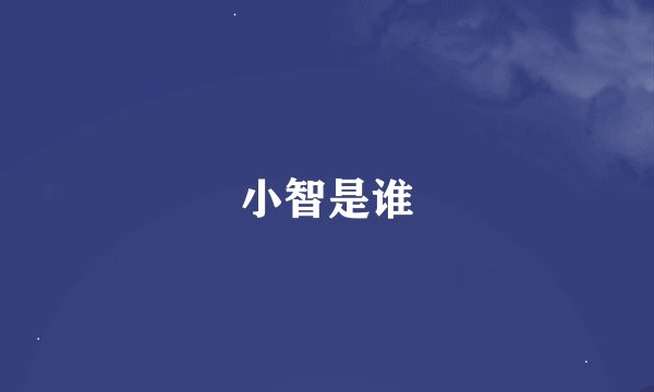 小智是谁
