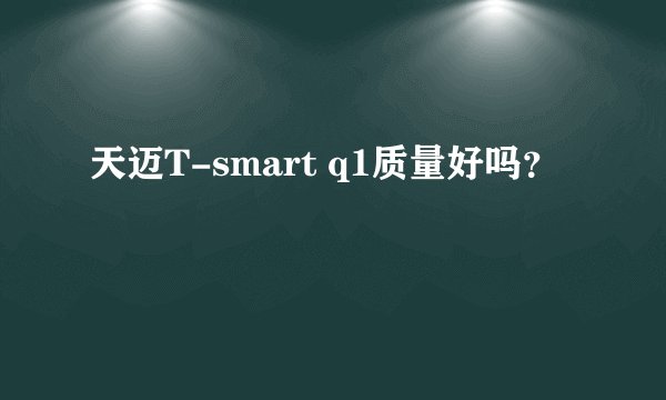 天迈T-smart q1质量好吗？