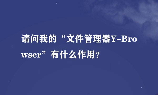 请问我的“文件管理器Y-Browser”有什么作用？