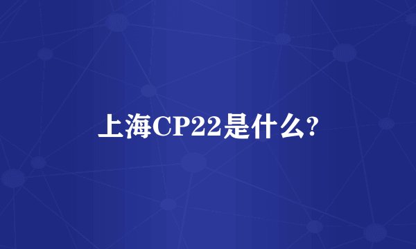 上海CP22是什么?