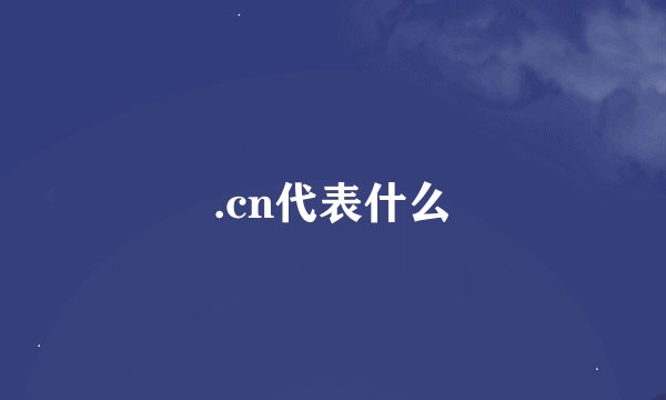 .cn代表什么