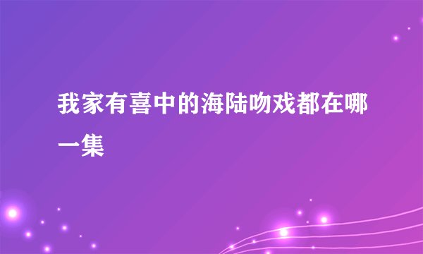 我家有喜中的海陆吻戏都在哪一集